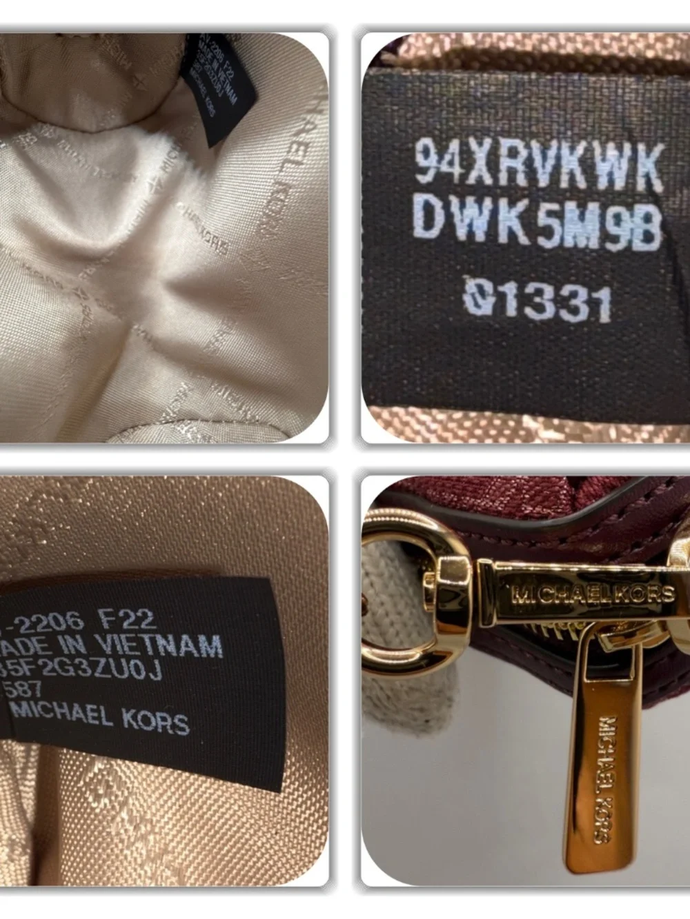 SASSY MICHAEL KORS MK MONOGRAM MINI BARREL BAG CHARM! (LIMITED EDITION)